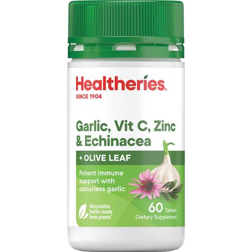 Healtheries Garlic, Vitamin C Zinc & Echinacea