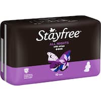 Stayfree Cotton Soft Pads All Night Wings