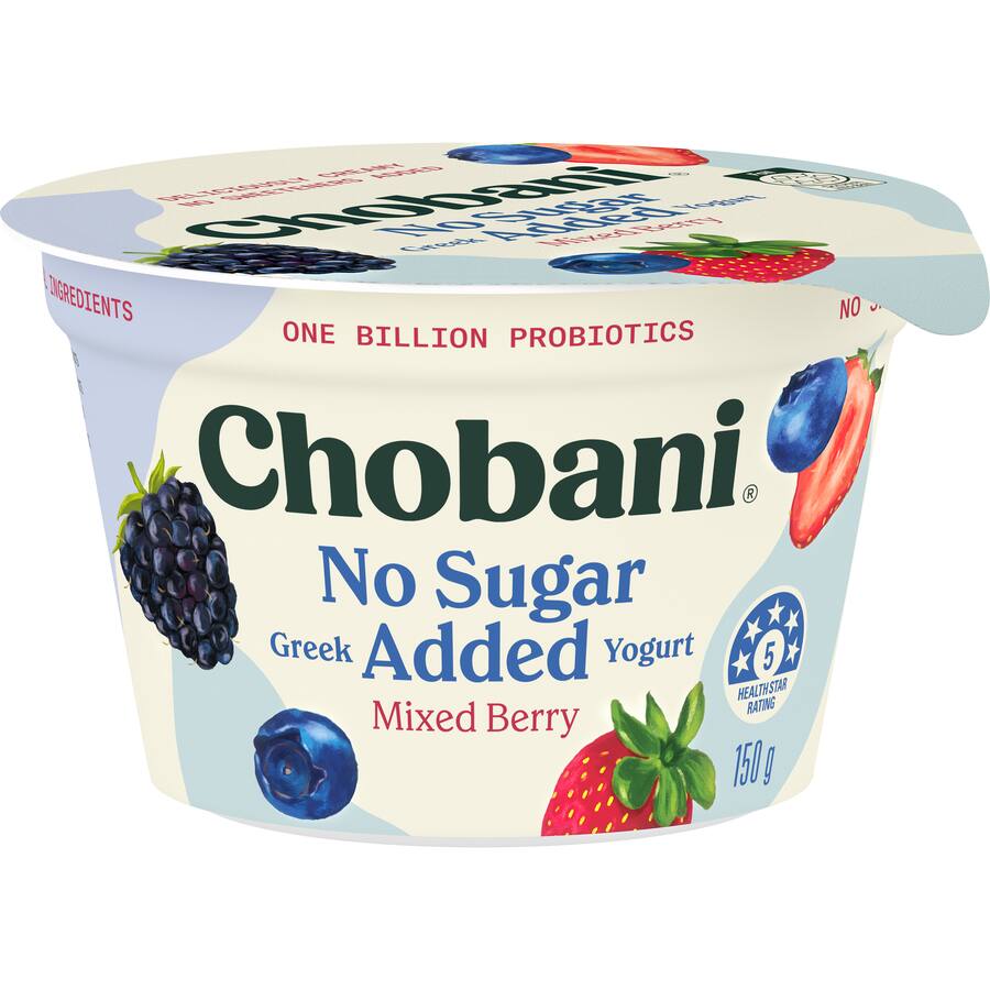 Chobani No Sugar Added Greek Yoghurt Mixed Berry