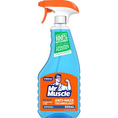 mr muscle glass cleaner blue