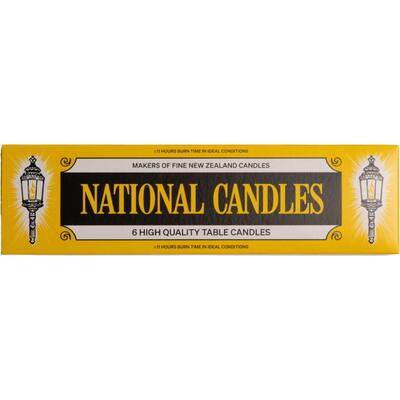 national candles white table