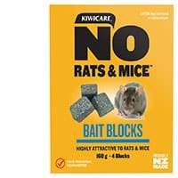 Kiwicare No Rats & Mice Weatherproof 4 Bait Blocks