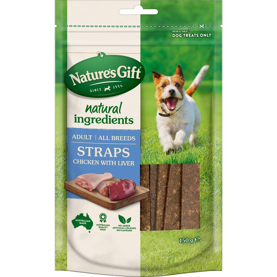 Nature's Gift Dog Treats Chicken Straps