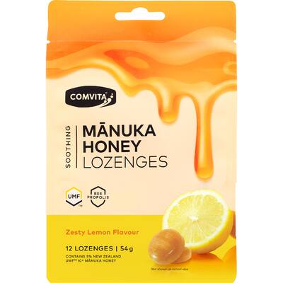 comvita lozenges lemon & honey