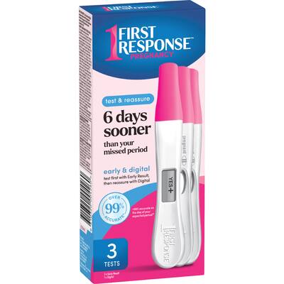 first response pregnancy test kit test & reassure