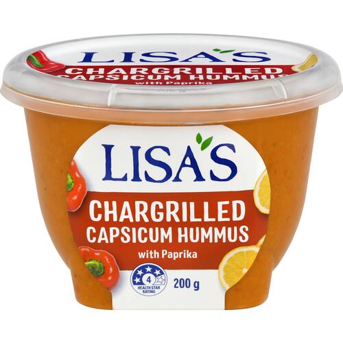 Lisas Hummus Chargrilled Capsicum