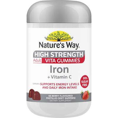 nature's way vita gummies iron high strength adult