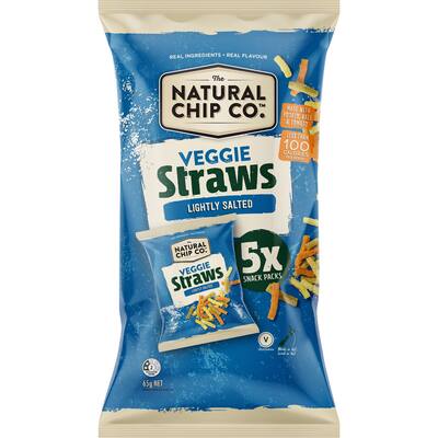 the natural chip company corn snacks veggie straws salted 65g