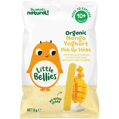 little bellies organic mango yoghurt sticks 