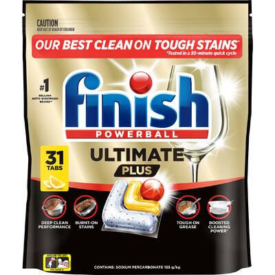 finish dishwasher tablets ultimate plus all in 1 lemon
