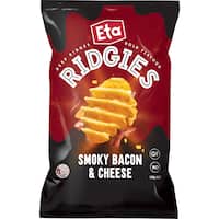 Eta Ridgies Smoky Bacon & & Cheese Potato Chips (140G)