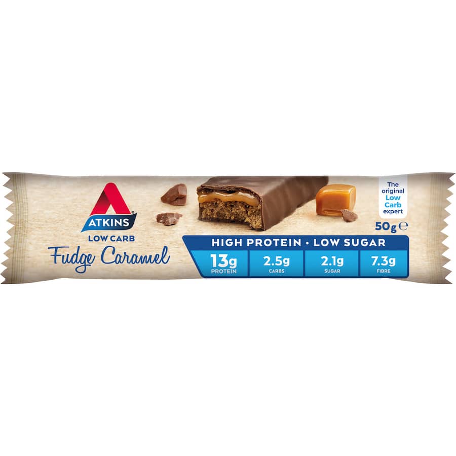 Atkins Low Carb Protein Bar Fudge Caramel