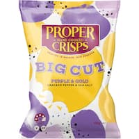 Proper Crisps Big Cut Purple & Gold Cracked Pepper & Sea Salt Potato Crisps