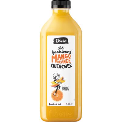 charlie's fruit drink orange & mango quencher