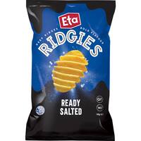 Eta Ridgies Ready Salted Potato Chips (140g)