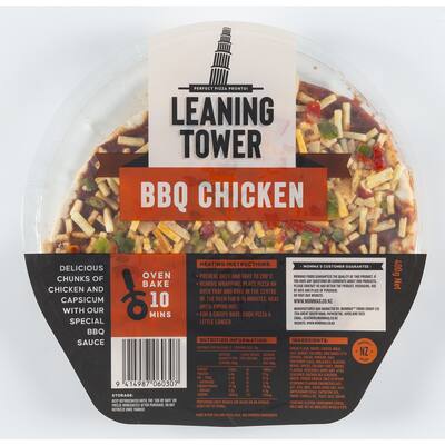 leaning tower pizza bbq chicken