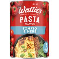 wattie's pasta sauce tomato & herb