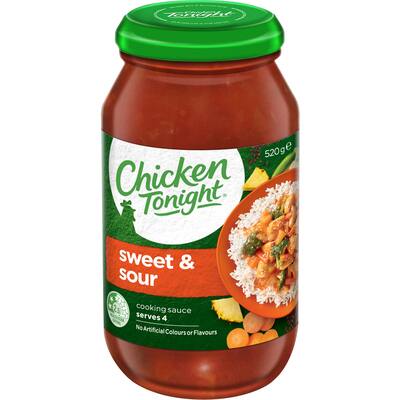 chicken tonight meal base cooking sauce sweet & sour