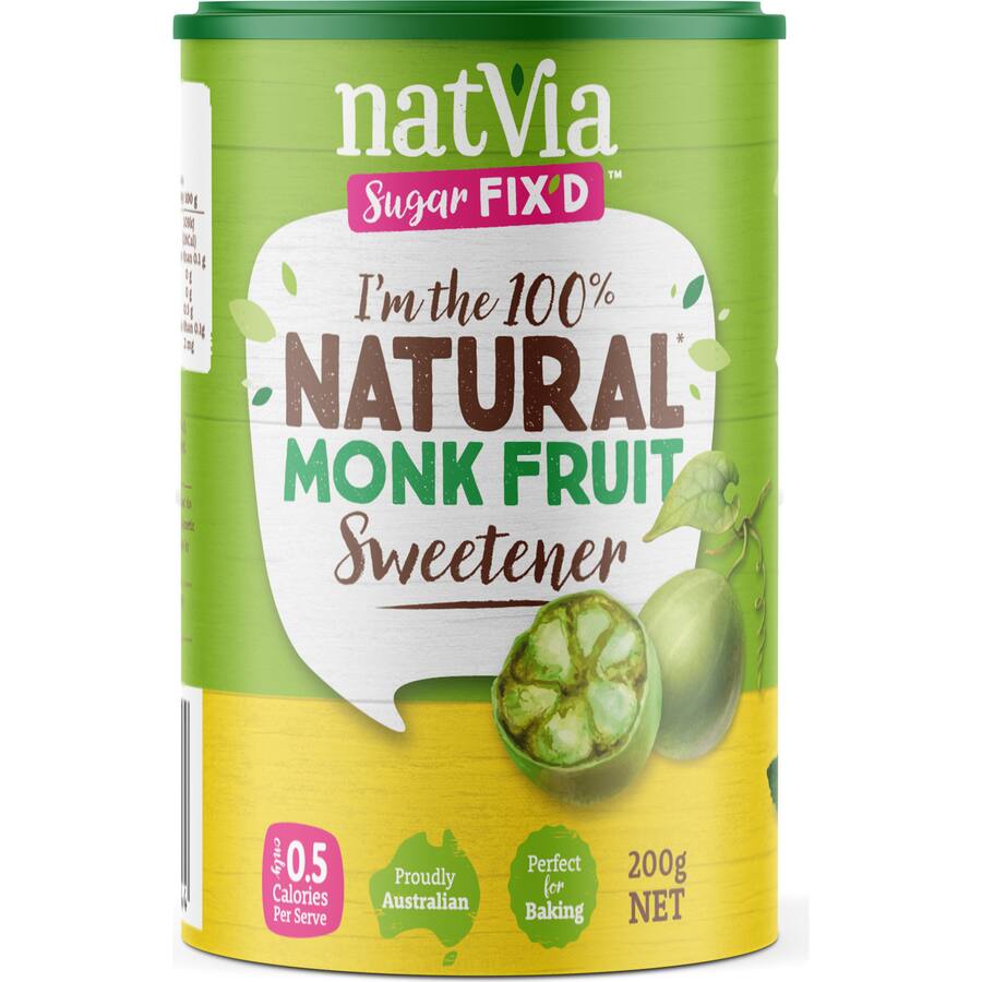 Natvia Sugar Substitute Monk Fruit White Sweetener