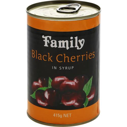 Family Black Cherries In Syrup