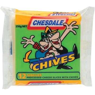 chesdale cheese slices chives
