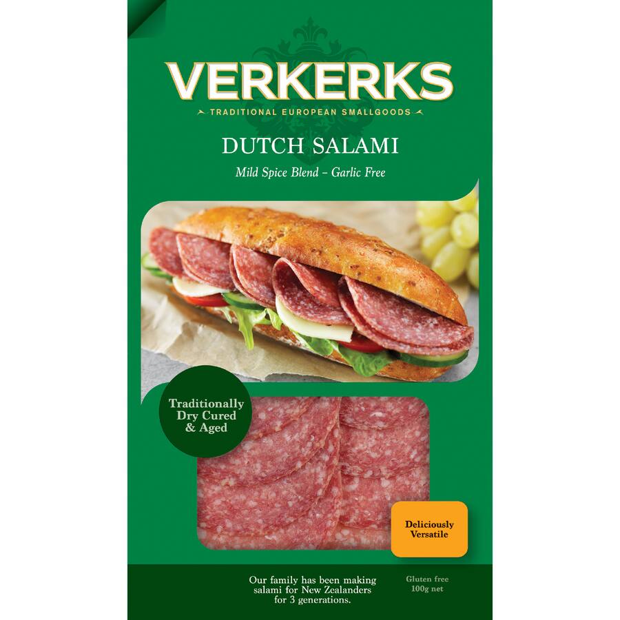Verkerks Salami Sliced Dutch (mild)