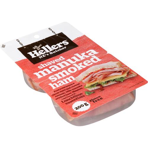 Hellers Ham Shaved Manuka Smoked