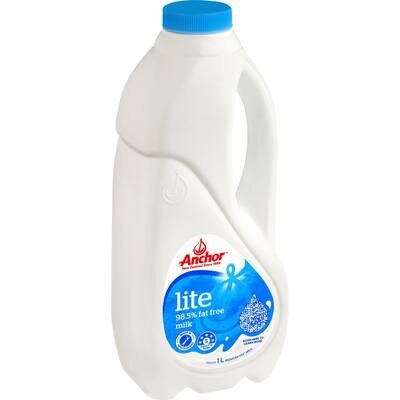 anchor milk lite 98.5% fat free