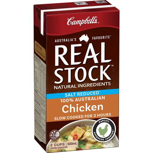 Campbells Real Stock Chicken Stock Liquid Reduced Salt
