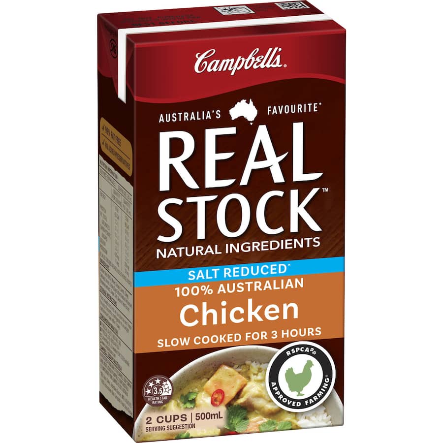 Campbells Real Stock Chicken Stock Liquid Reduced Salt