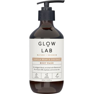 glow lab body wash vanilla bean & coconut