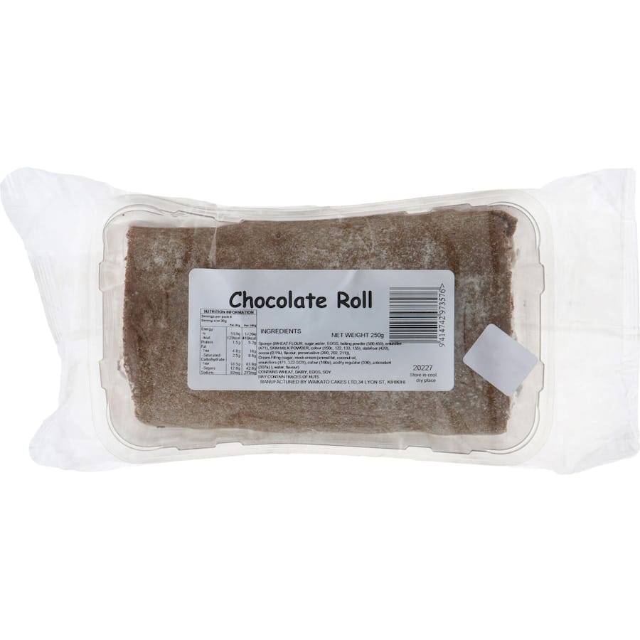 Waikato Cakes Cake Log Chocolate Roll