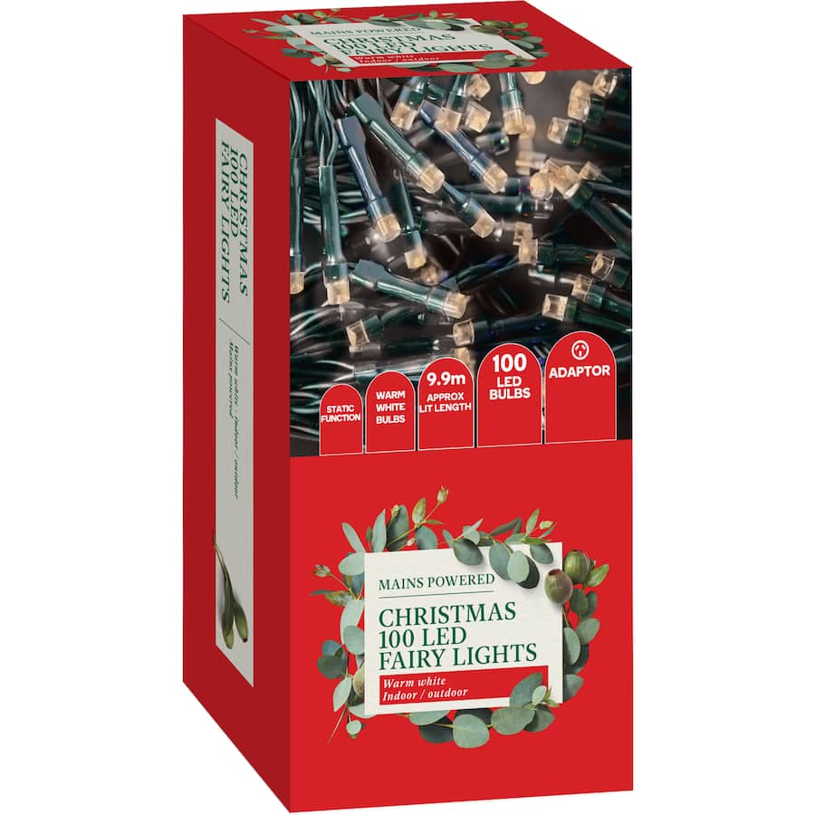 Woolworths Christmas Mains Powered Fairy Lights Warm White