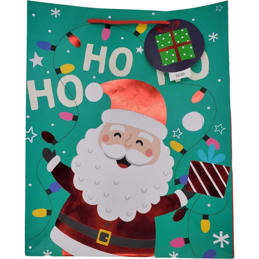 Woolworths Christmas Large Gift Bag Santa