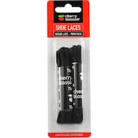 Cherry Blossom Shoe Laces Round Black 75cm