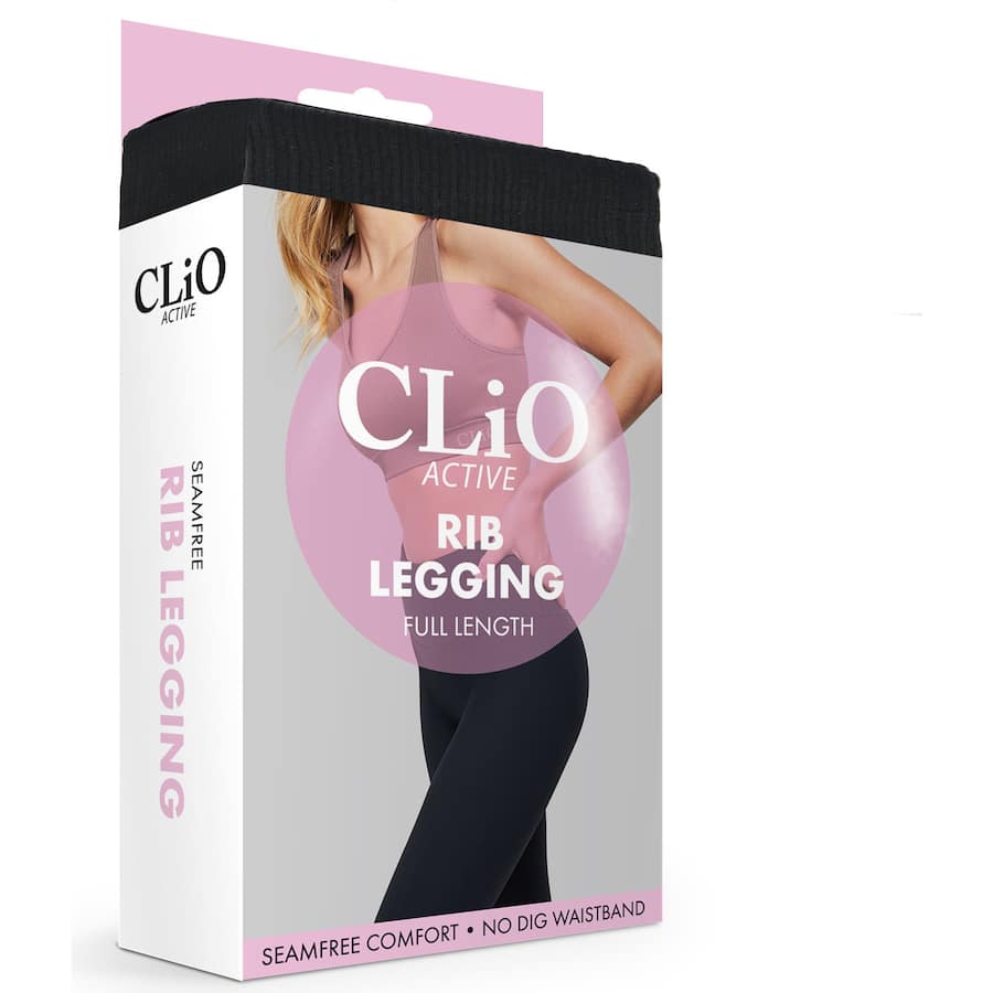 Clio Rib Legging Small Black