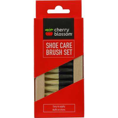 cherry blossom shoe brush set