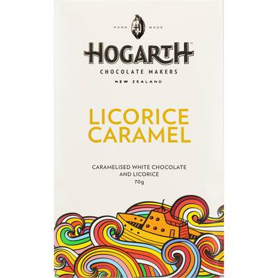 hogarth craft chocolate block licorice caramel