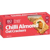 180 degrees crackers chilli almond oat