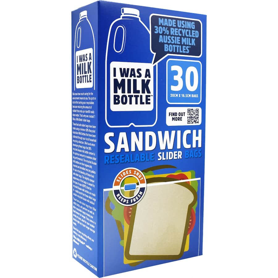 I Was A Milk Bottle Sandwich Bags Resealable