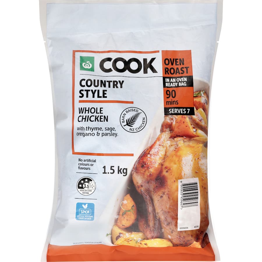Woolworths Oven Ready Chicken Whole Country Style