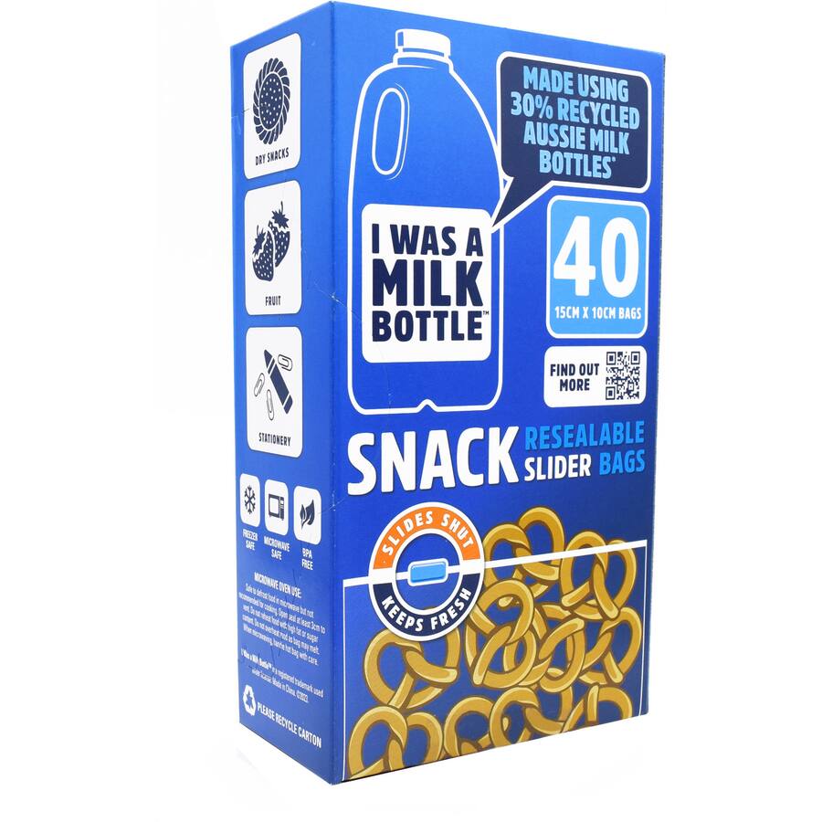 I Was A Milk Bottle Snack Bags Resealable
