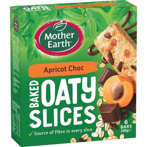 Mother Earth Oaty Slices Oat Bars Apricot Choc
