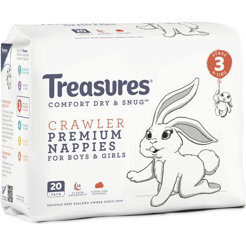 Treasures Nappies Crawler 6-11kg Convenience
