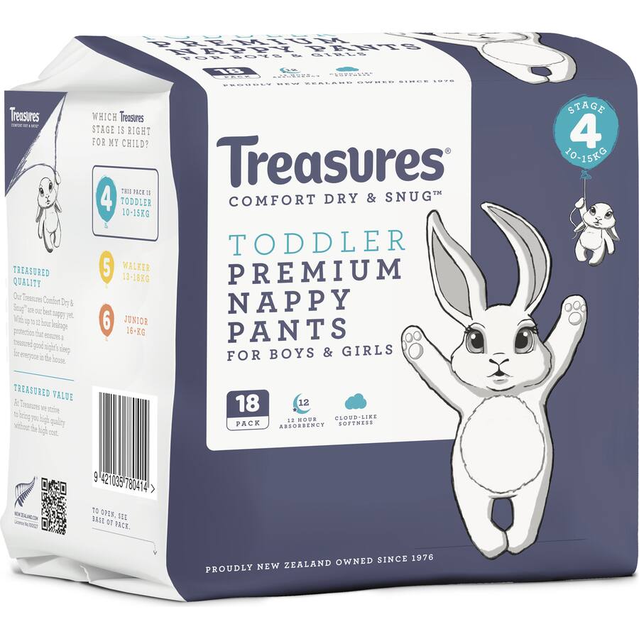 Treasures Nappy Pants Toddler 10-15Kg Convenience