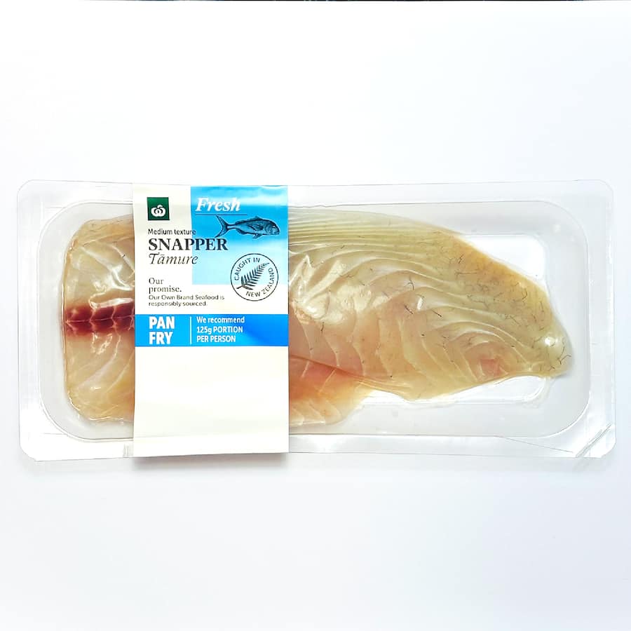 Woolworths Fresh Nz Fish Fillets Snapper Skinned & Boned