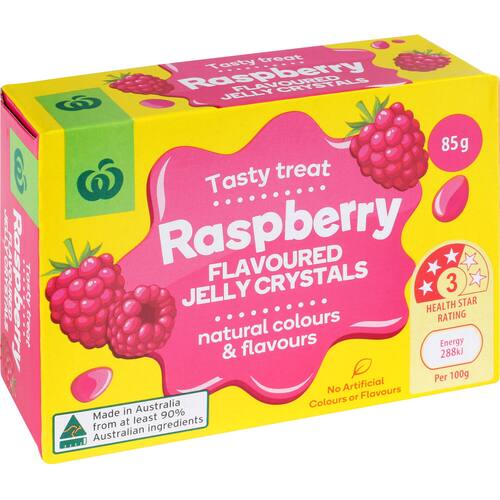 Woolworths Jelly Crystals Raspberry Flavoured