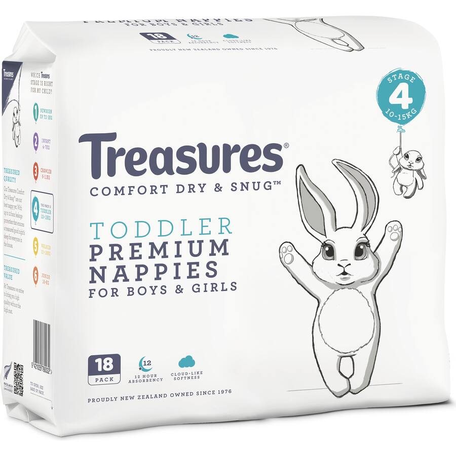 Treasures Nappies Toddler 10-15Kg Convenience