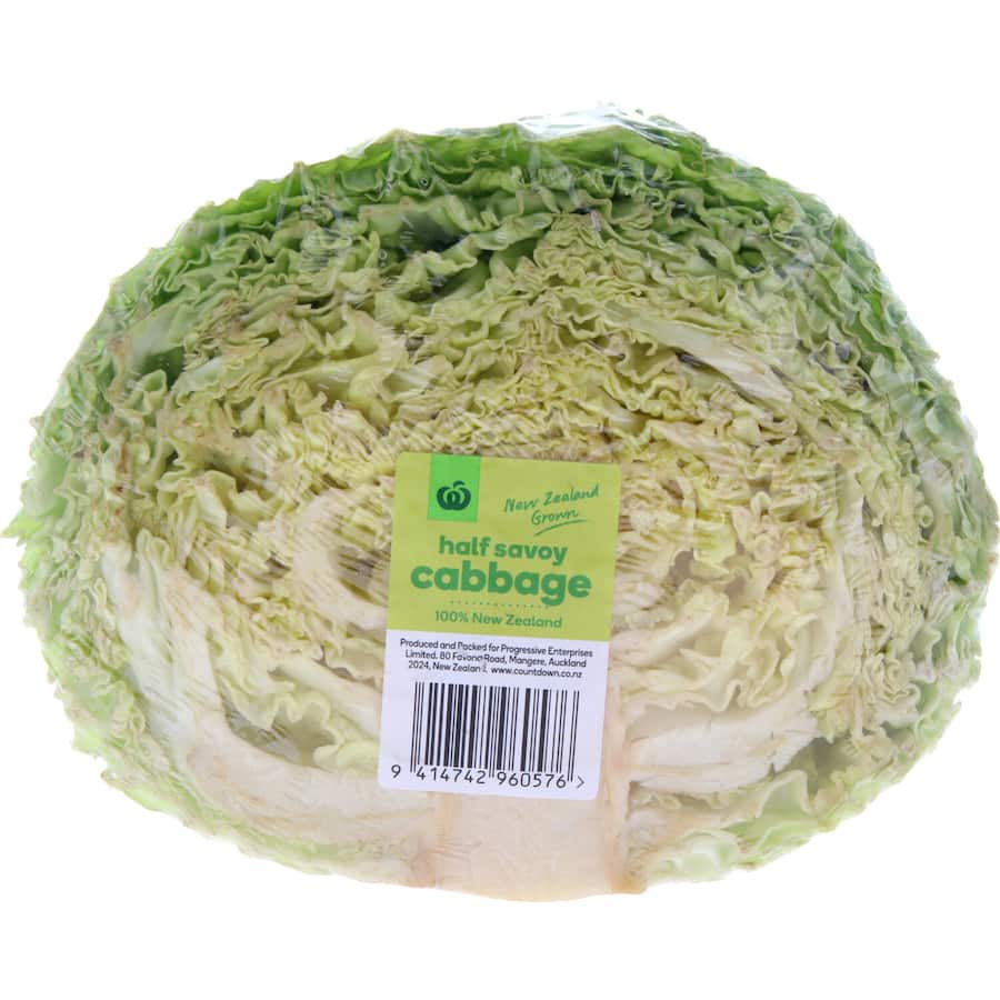 Fresh Vegetable Cabbage Savoy Half