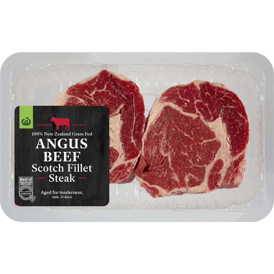 Woolworths Angus Beef Scotch Fillet Steak Finest Nz